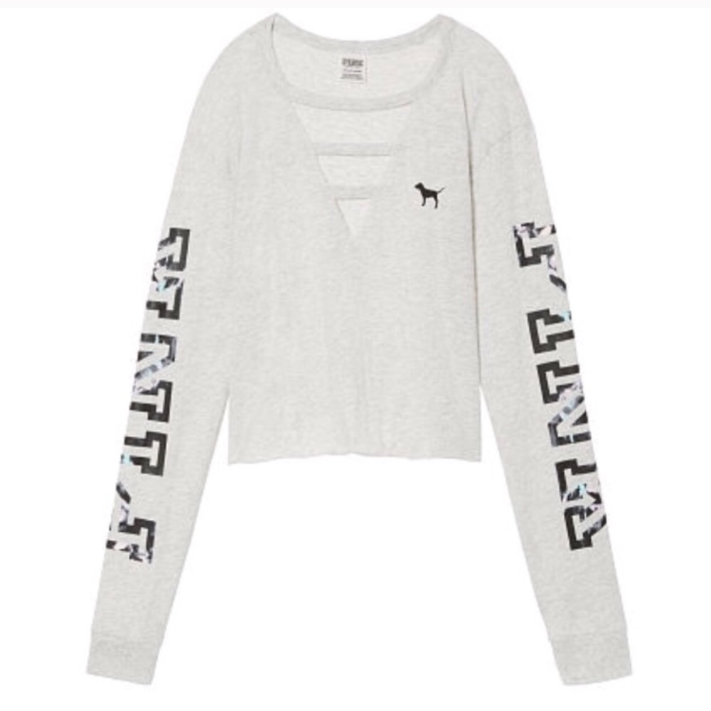 PINK Ladder Crop Long Sleeve